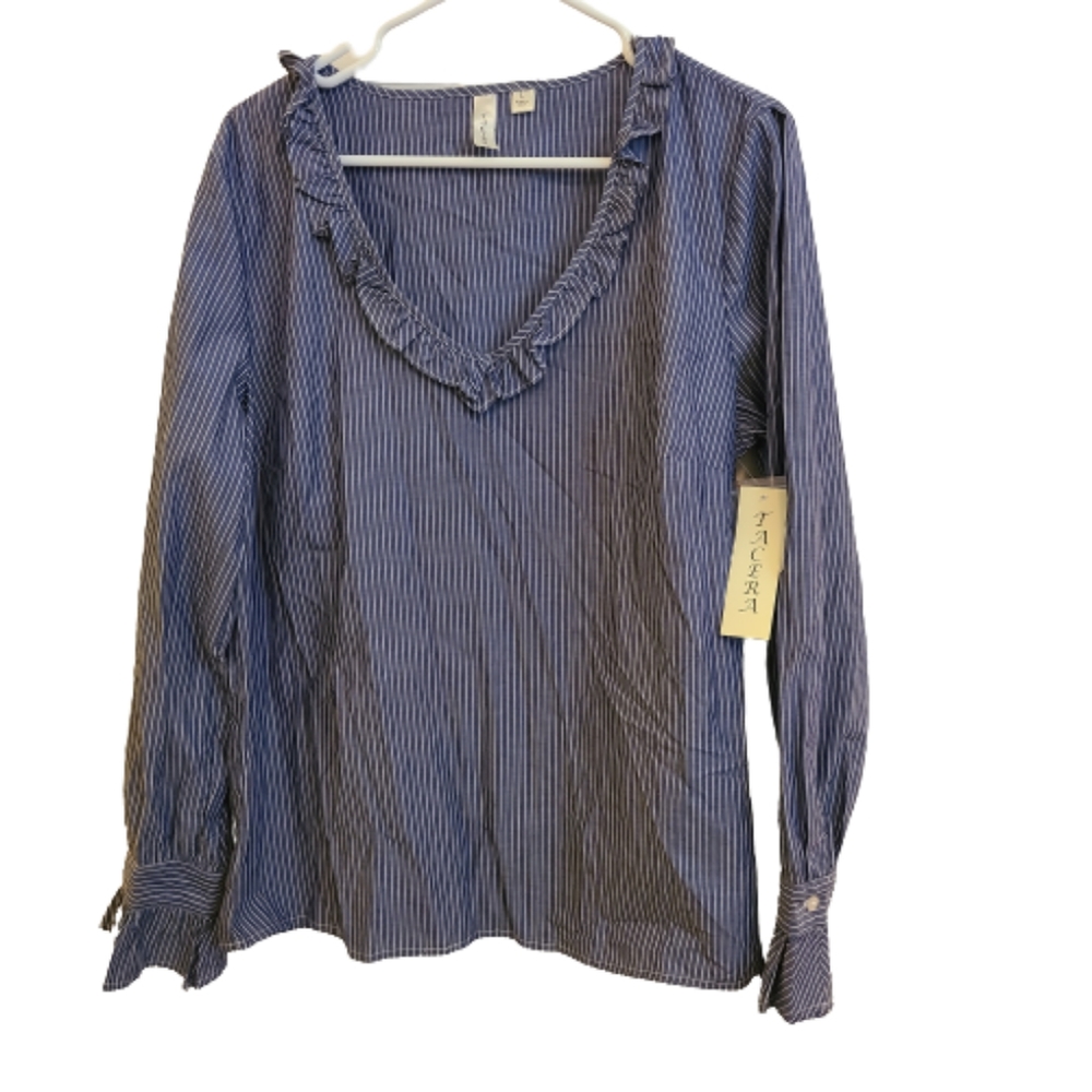 NWT Tacera Long Sleeved Blouse